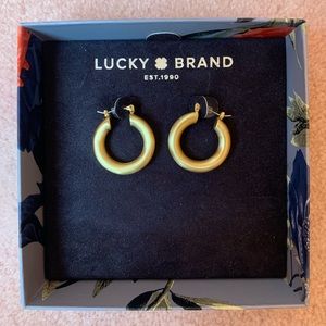 NEW Lucky Brand Gold Hoop Earrings
